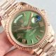 Replica Swiss Rolex Day-Date II Rose Gold Green Dial Watch (4)_th.jpg